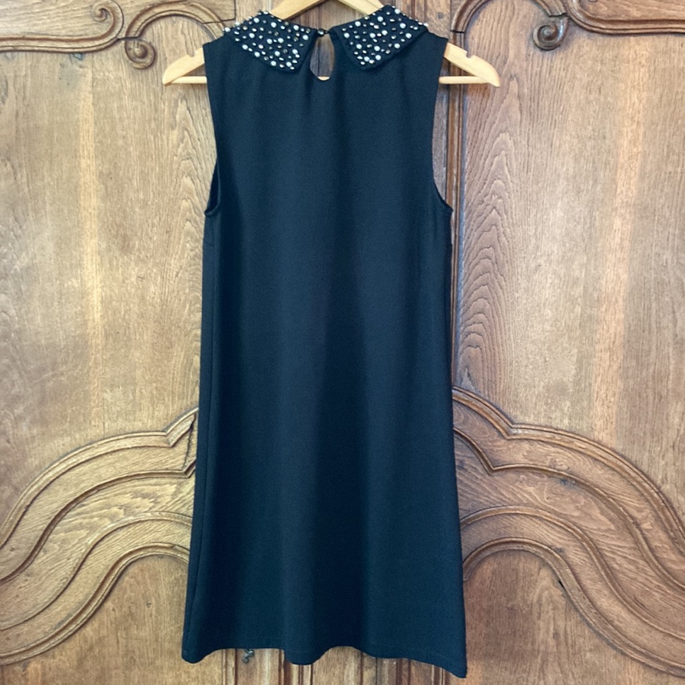 VIVIENNE Vivienne Tam Black Pearl Bead Peter Pan Collar Sleeveless Dress - Picture 10 of 10
